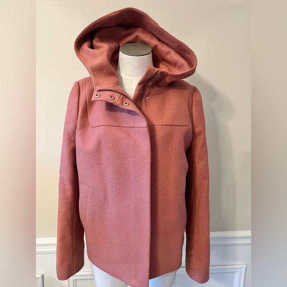 J. Crew Mauve Melton Wool Size 6 Coat